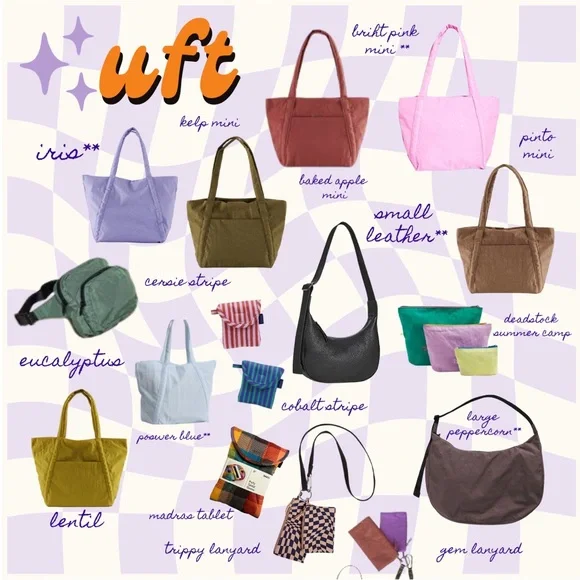 ISO: BAGGU CLOUDS, POUCHES, and REUSABLES. - Picture 2 of 2